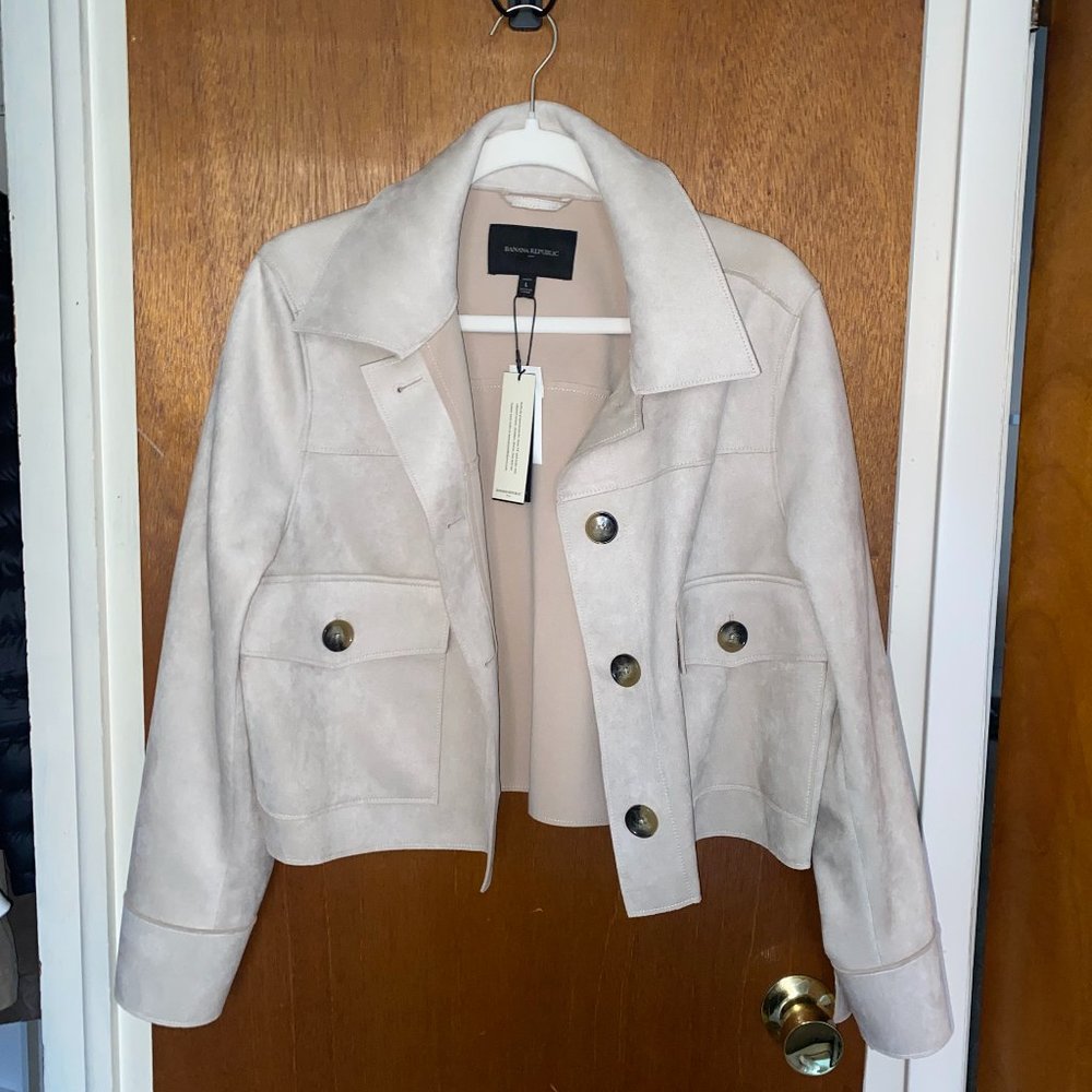 Banana Republic Tan Vegan Suede Jacket